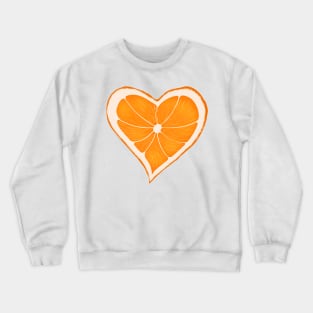 Orange heart Crewneck Sweatshirt